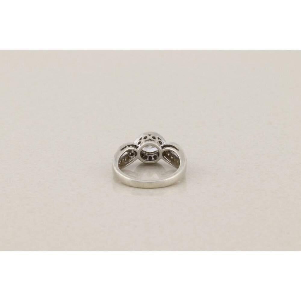Sterling Silver Cubic Zirconia Crossover Band Ring Size 6 1/2 - Picture 7 of 7